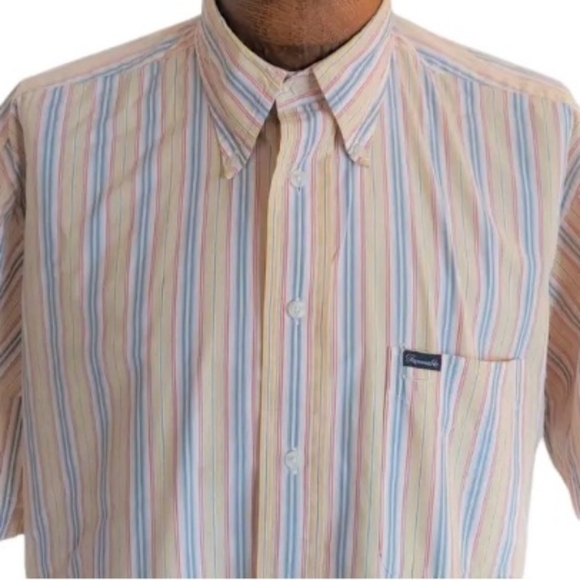 FACONNABLE BOGO Men's Short Sleeved Striped Button Down Shirt Size XL & XXL NWOT - Picture 5 of 12